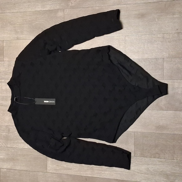 Womens Nwt Fashion Nova Edges That Scratch Sheer Sexy. Bodysuit - Picture 2 of 8